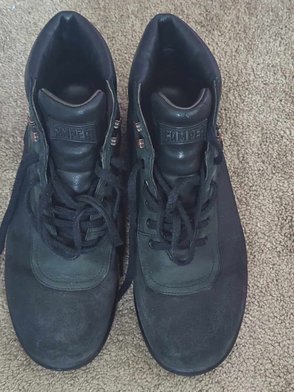 Camper Men's Black Lace-Up Ankle Boots